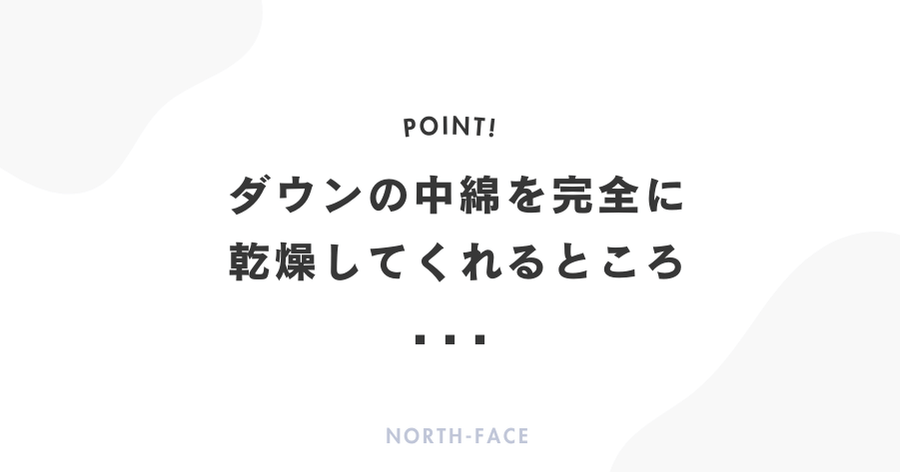 ダウンの中綿まで乾燥してくれるところ