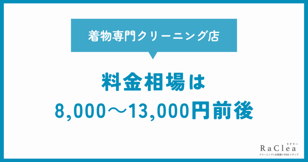 着物専門クリーニング店の料金相場