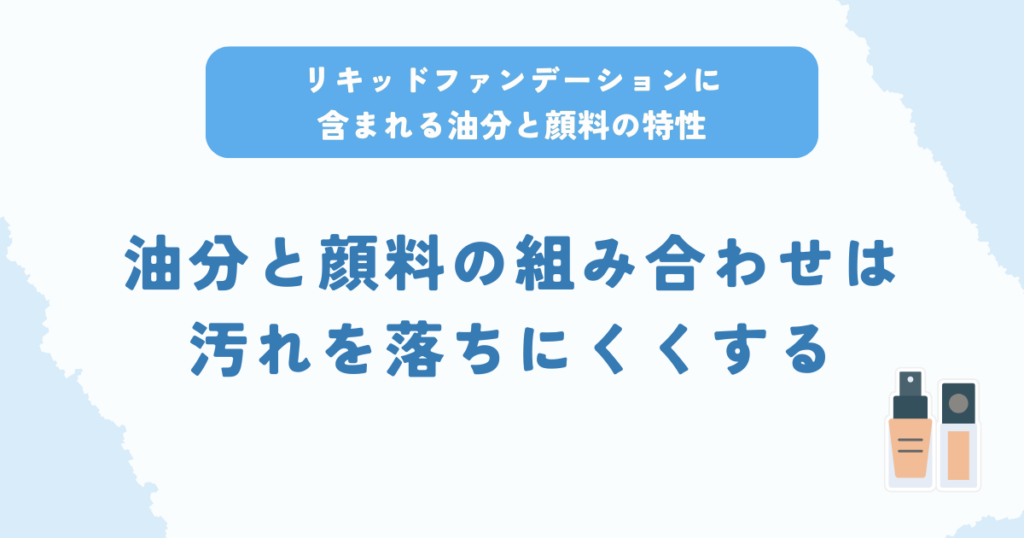 リキッドファンデーションに含まれる油分と顔料の特性