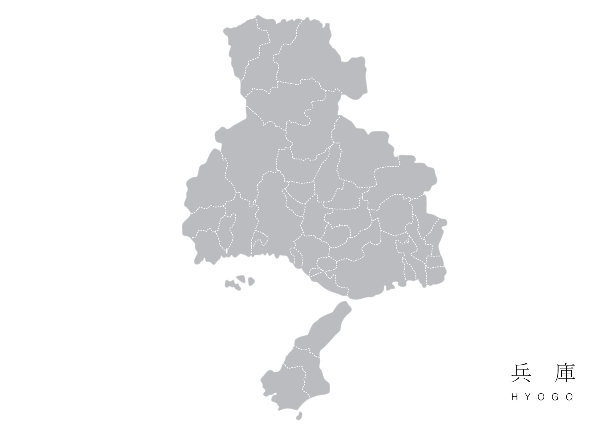 兵庫県の地図