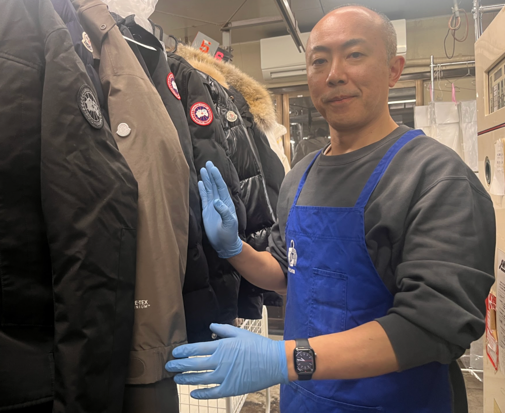 PROSHOP HIRAISHIYA 渡邉社長とクリーニング工場
